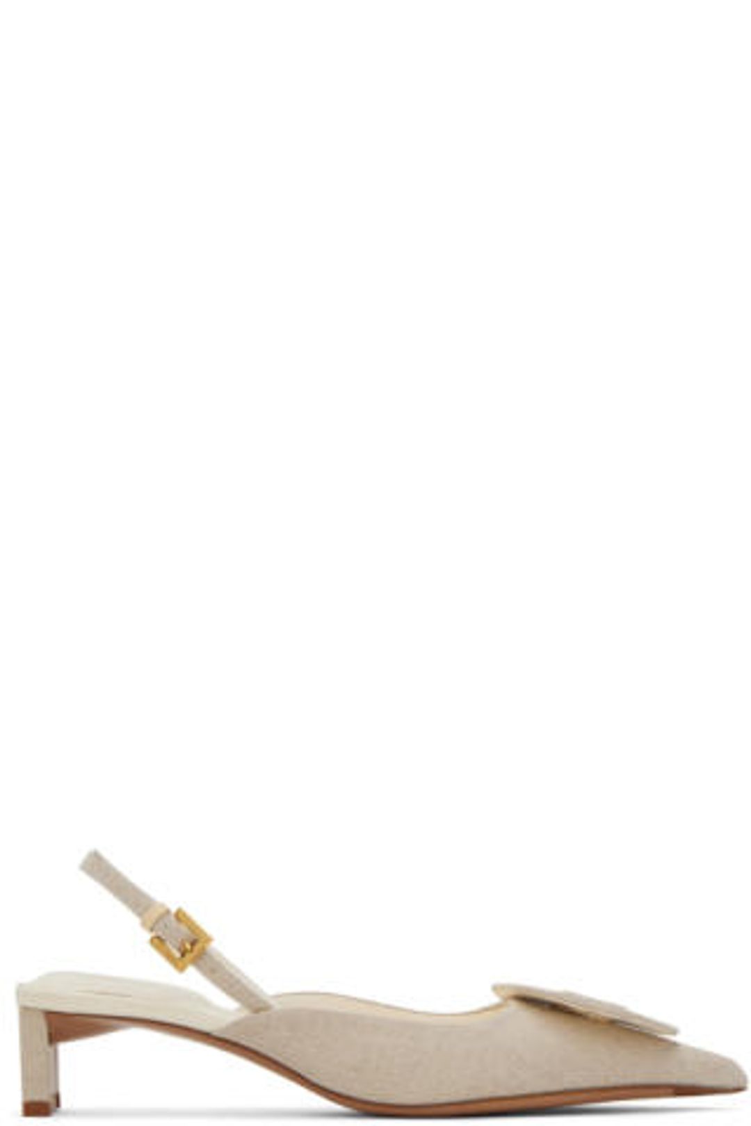 Beige Le Raphia 'Les Chaussures Duelo' Heels