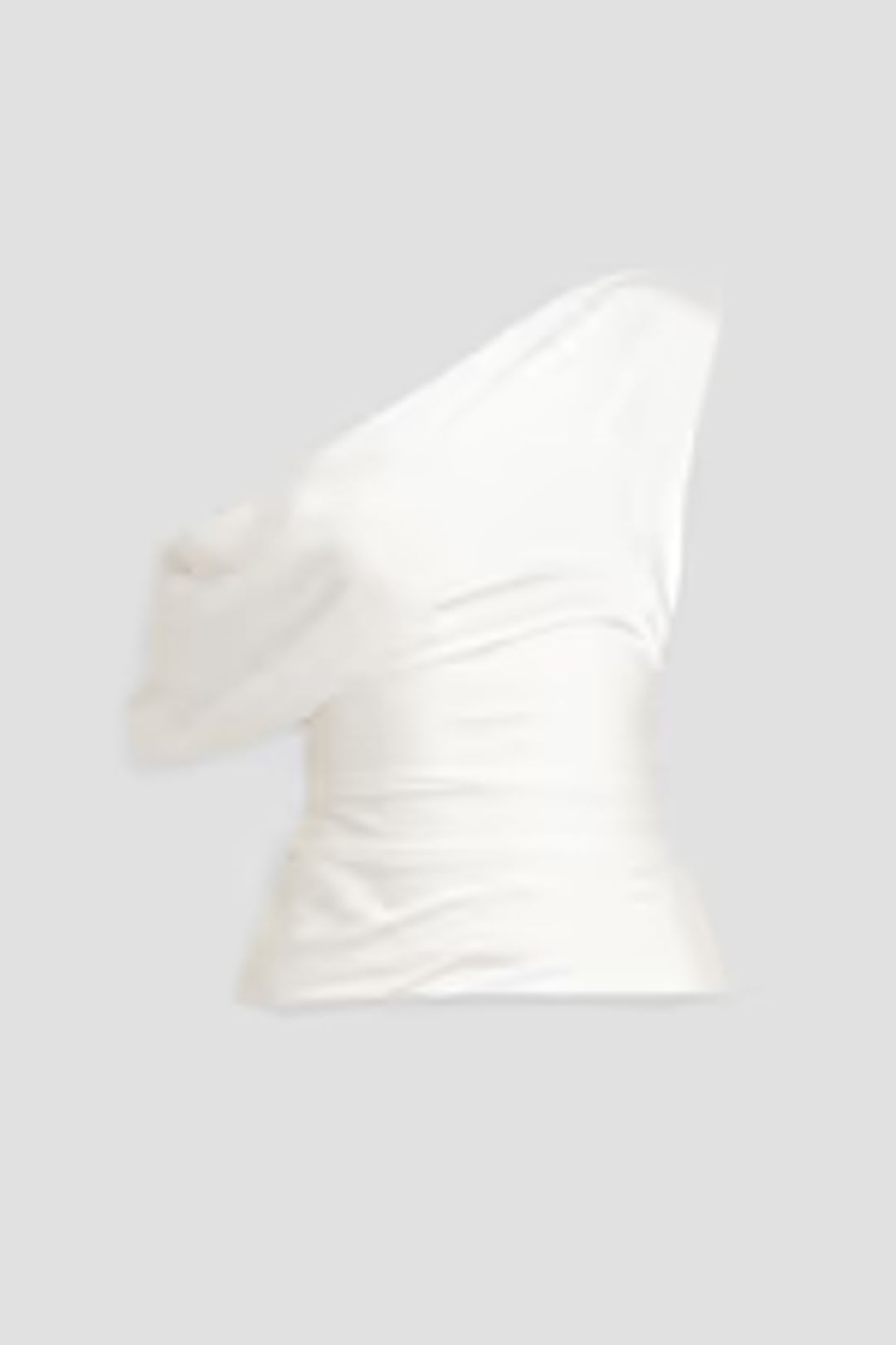 Arlina one-shoulder draped satin top