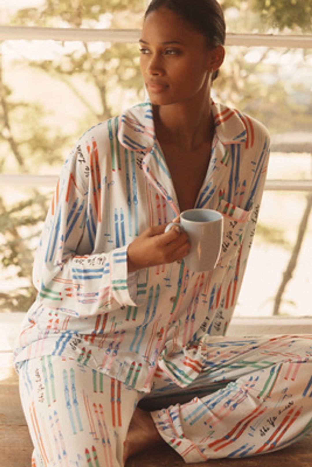 The Briar Piped Long-Sleeve Pyjama Shirt