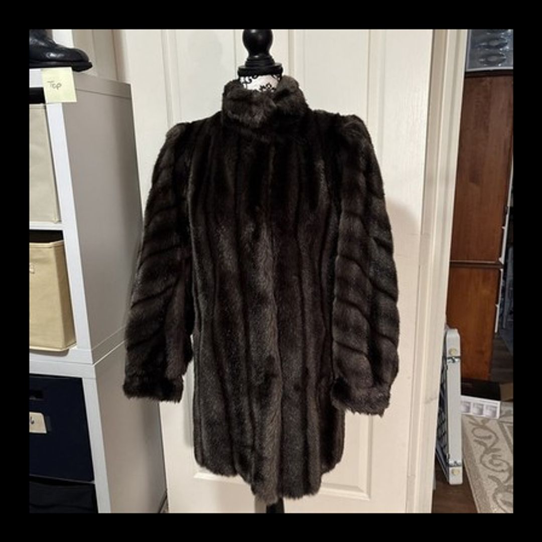 Vintage Hillmoor NY Tissavel France Faux Fur Jacket Coat