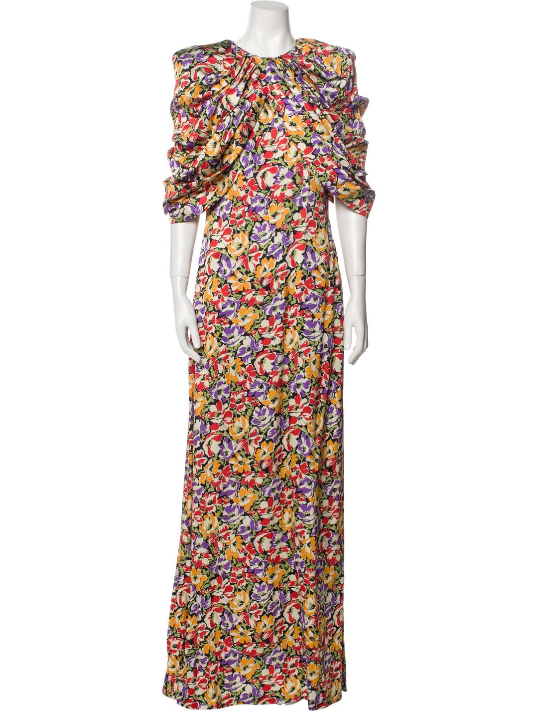 Ultra floral-print draped gown - multicolor #4