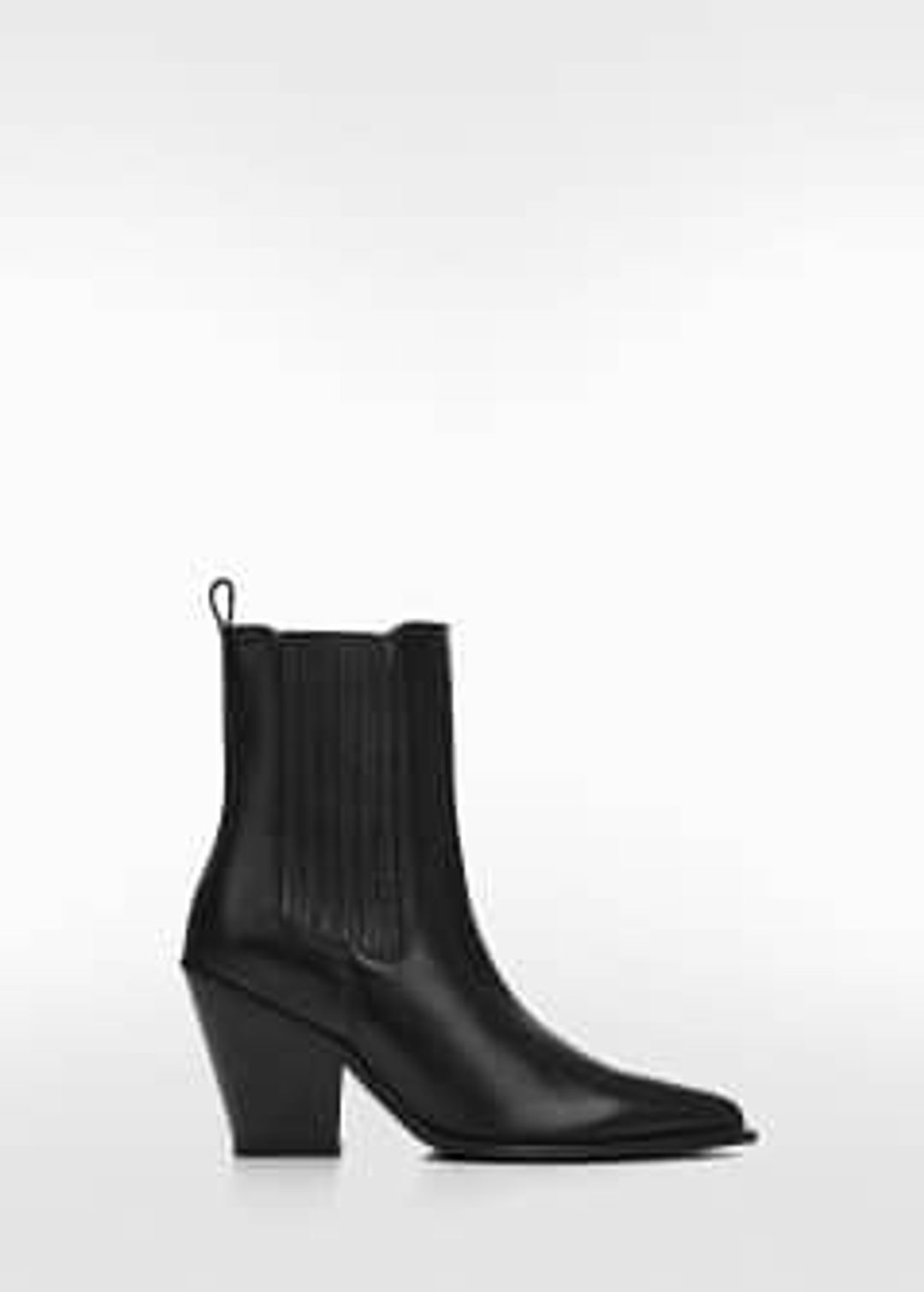 Cowboy-style leather ankle boots