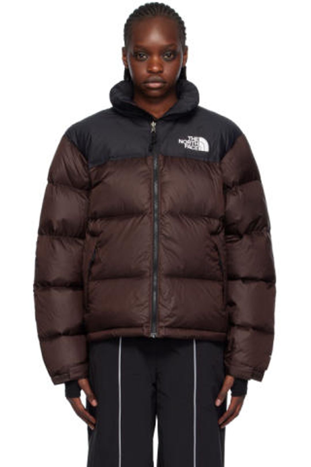THE NORTH FACE Black & Burgundy 1996 Retro Nuptse Down Jacket