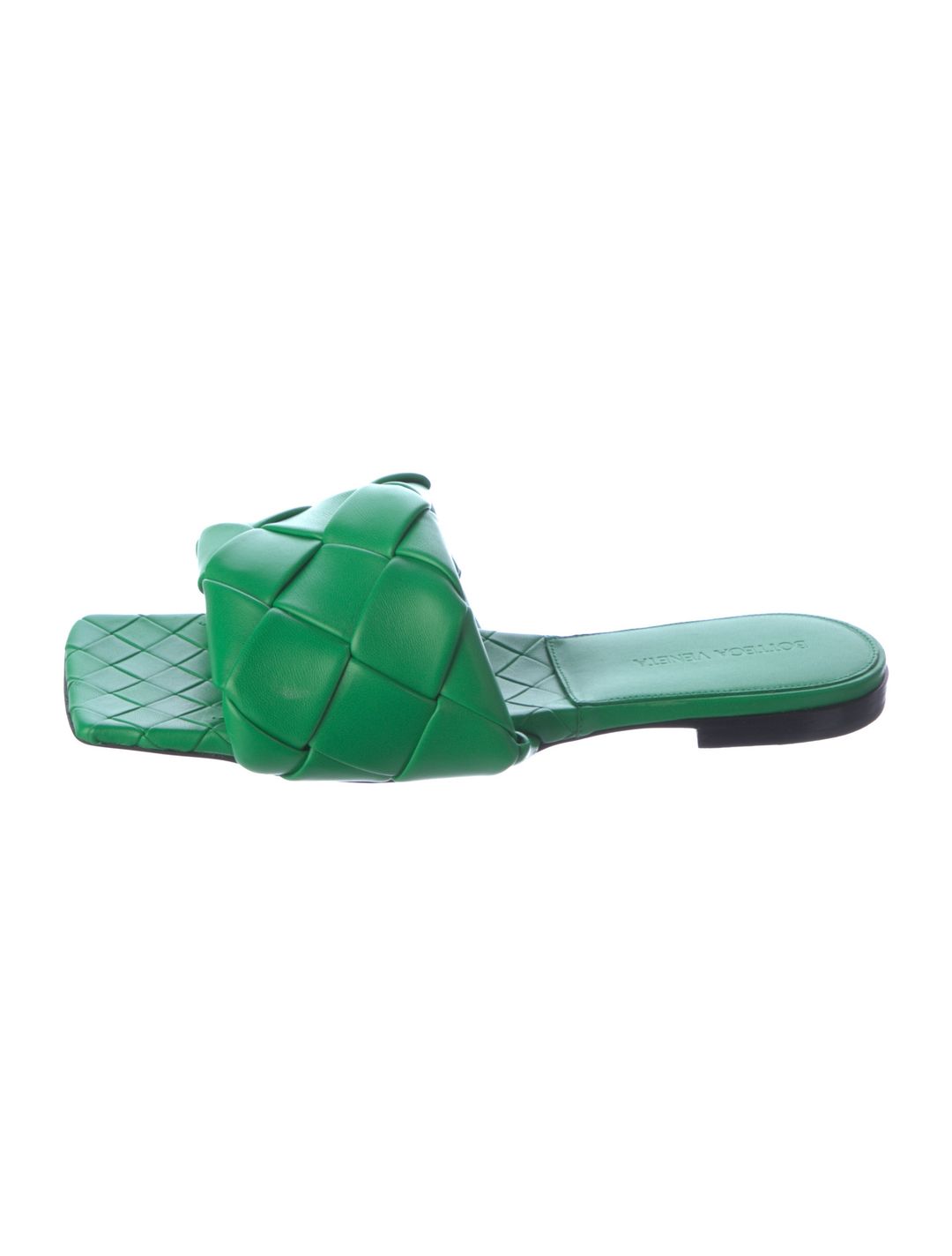 Intrecciato Weave Leather Slides