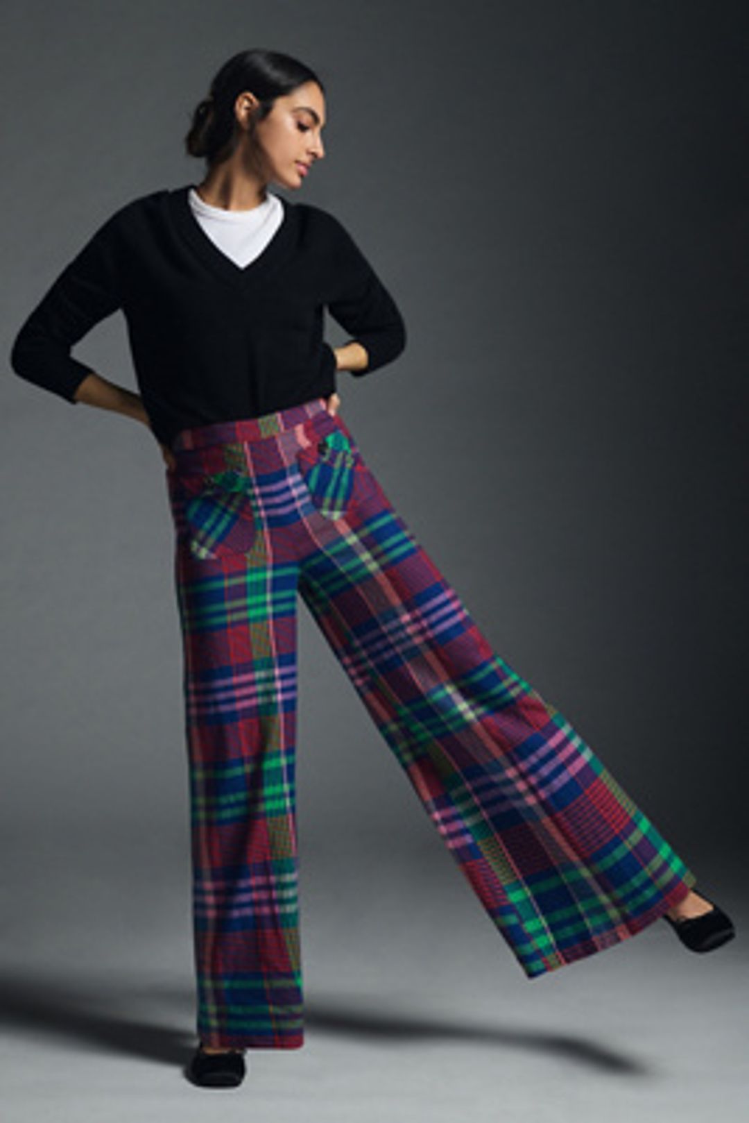 Plaid Palazzo Pants