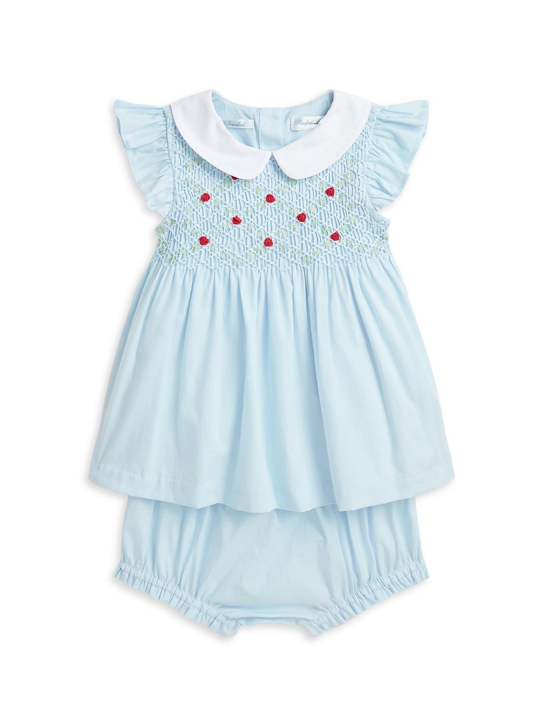 Baby Girl's Broadcloth Smocked Top & Bloomers Set