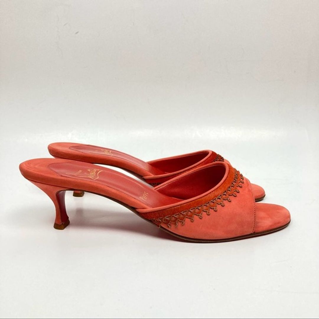 CHRISTIAN LOUBOUTIN Suede Leather Mule Sandals