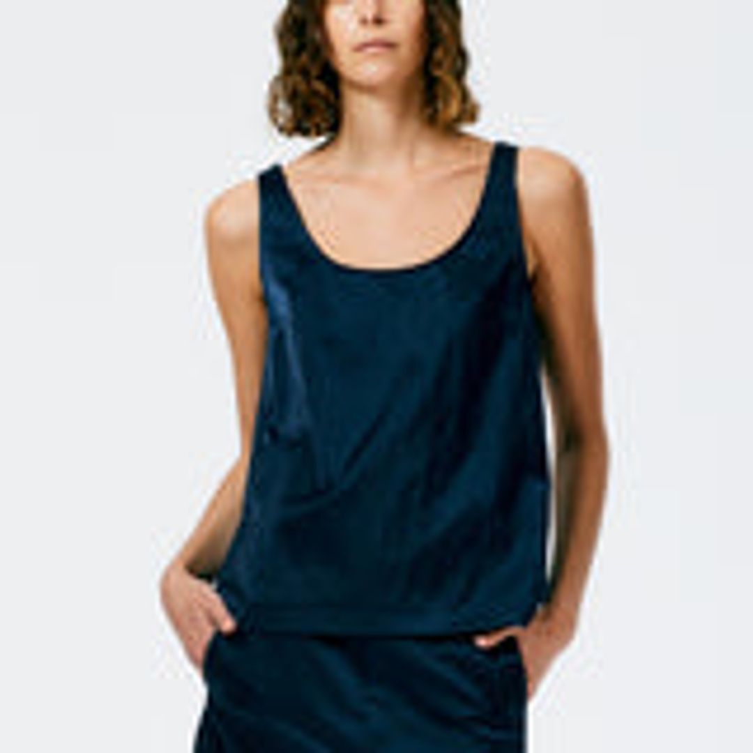 Luxe Eco Satin Nylon Scoopneck Tank