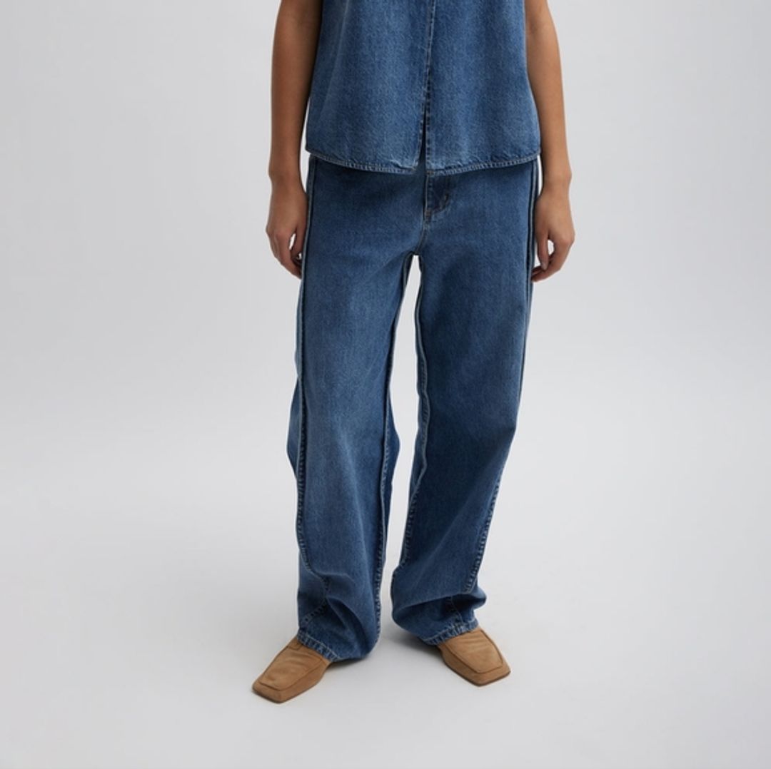 TIBI Spring Denim Tuck Jean