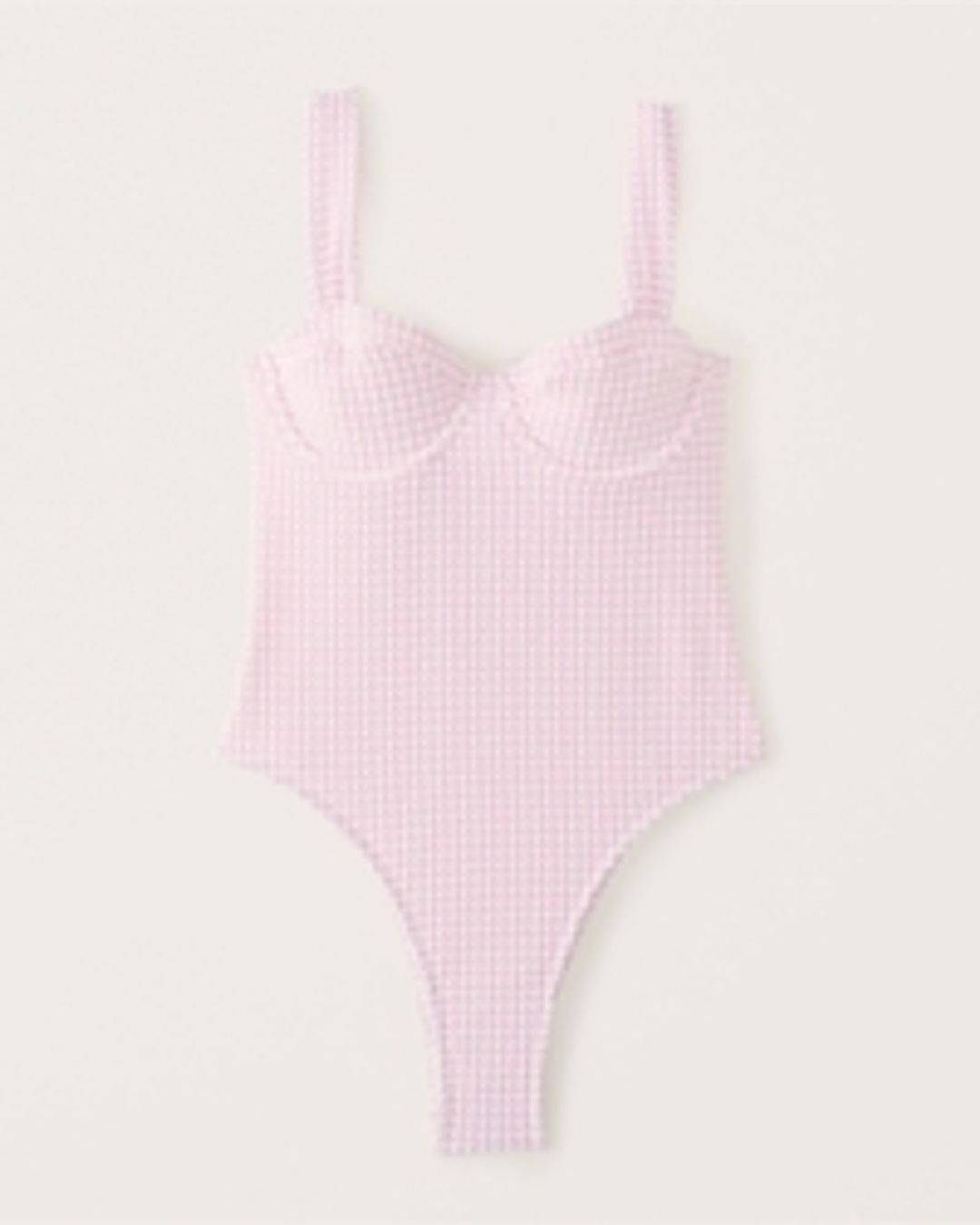 Pleated Strap Underwire One-Piece Swimsuit
