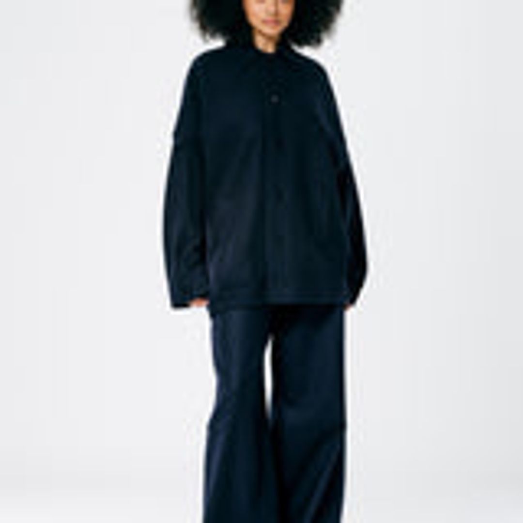 Boiled Wool Oversized Western Shirt Jacket #6
