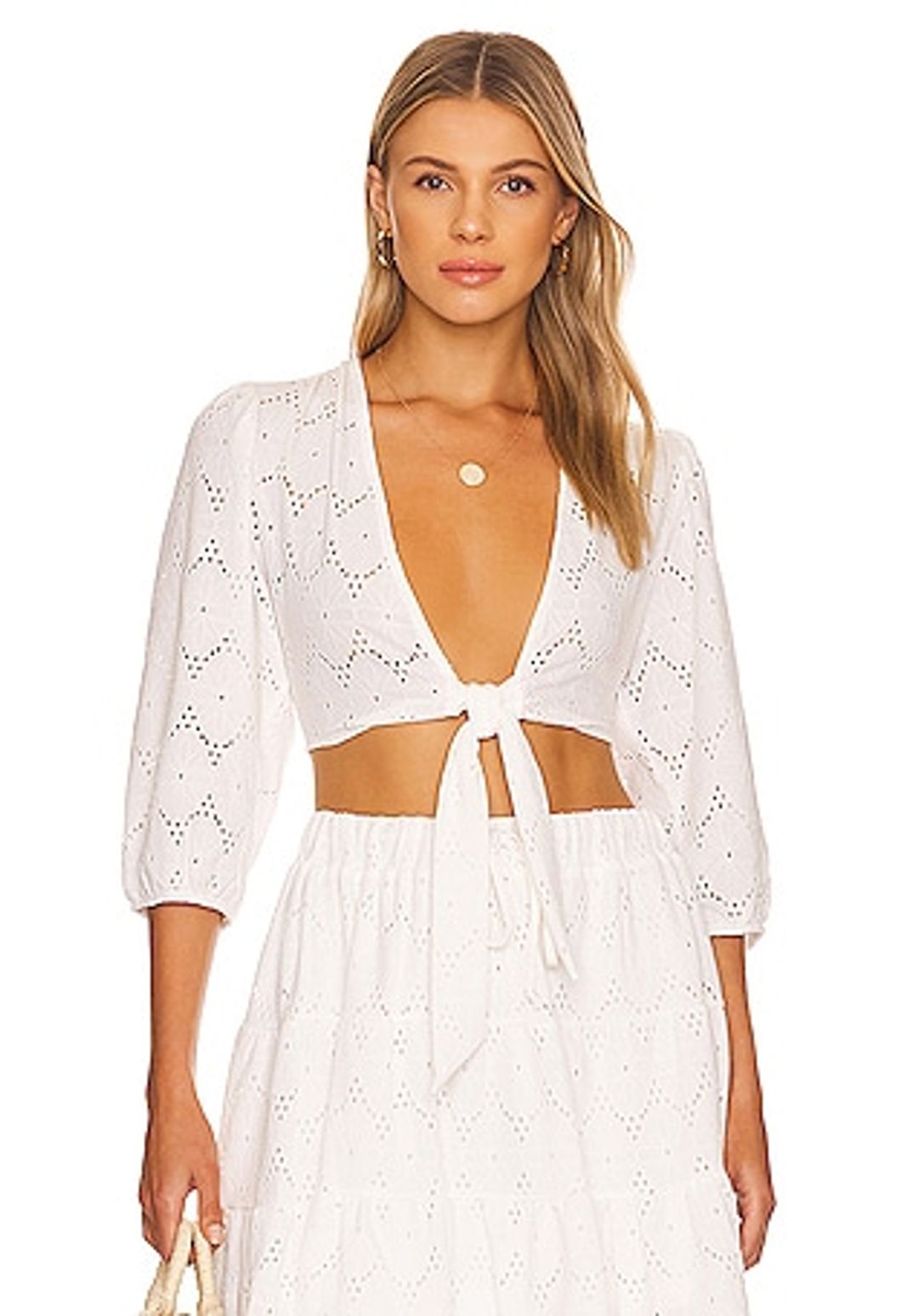 Tie Front Cropped Top