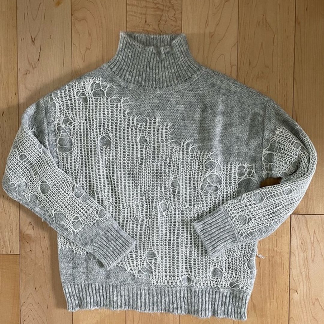 Diesel Grey Wool Blend Turtleneck