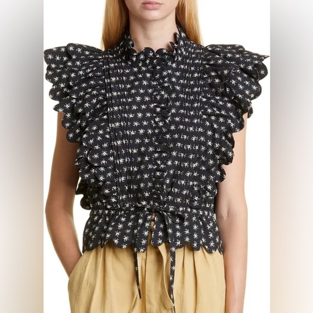 Pascala Flutter Sleeve Blouse #4