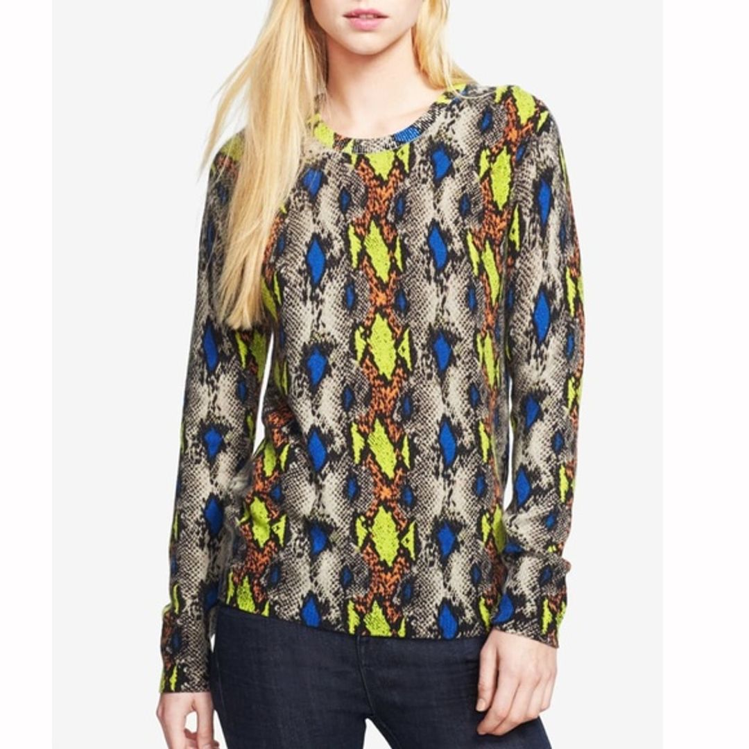 Sloane snake print cashmere sweater