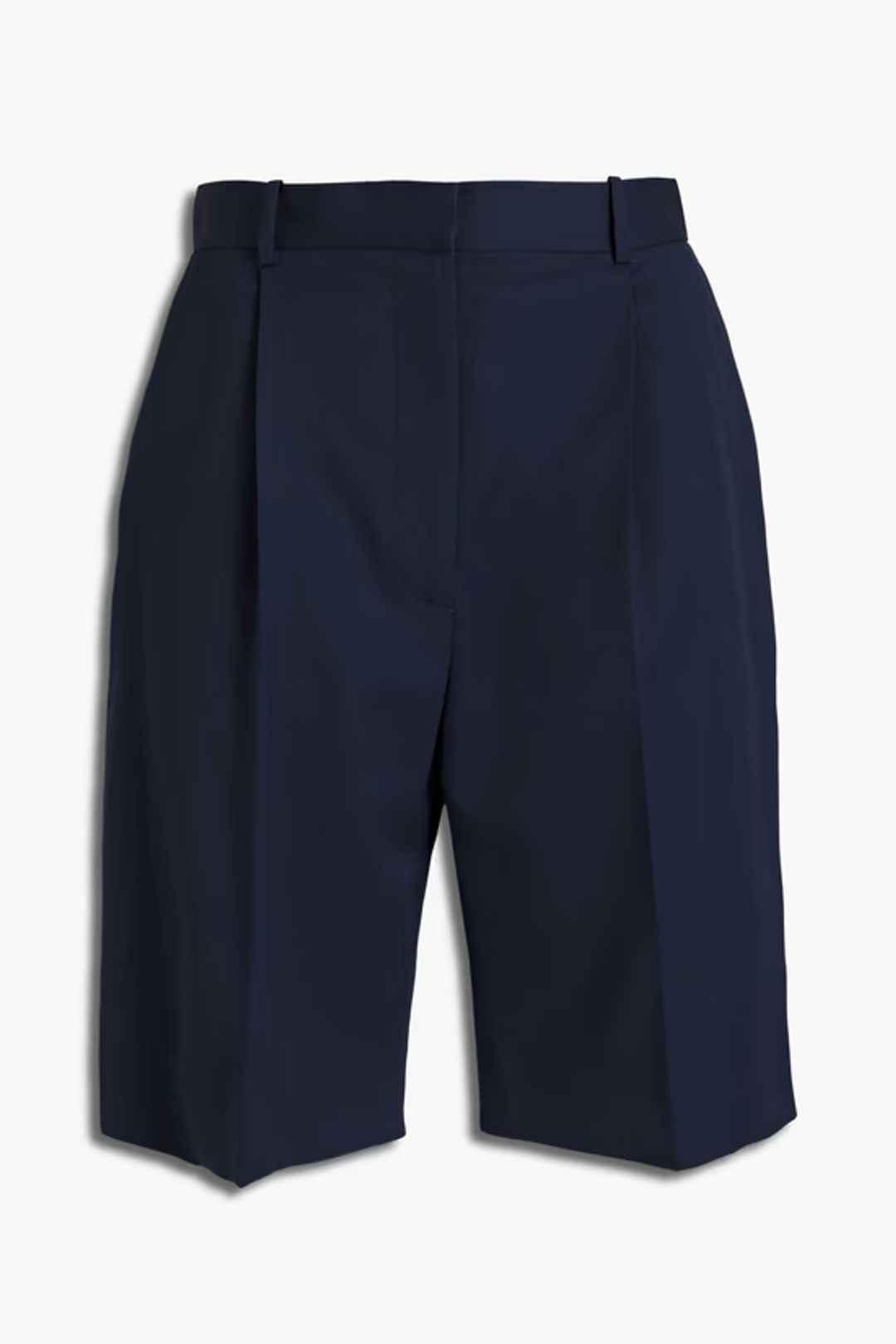 Marco pleated wool-twill shorts