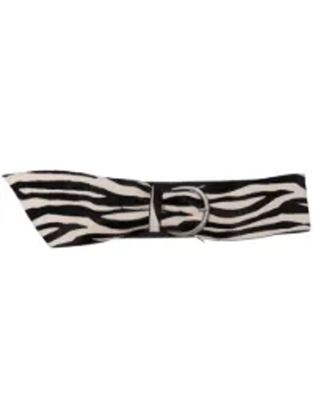 zebra print asymmetric belt