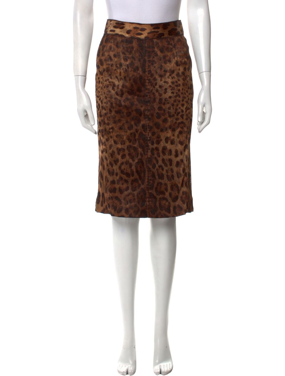 Dolce & Gabbana Animal Print Knee-Length Skirt