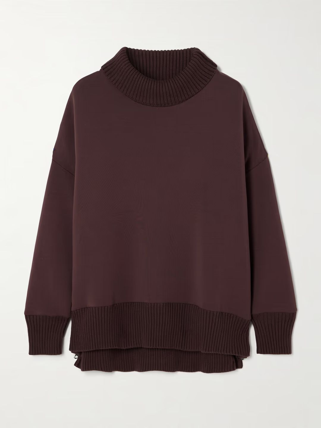 Barker oversized zip-detailed cotton turtleneck sweater