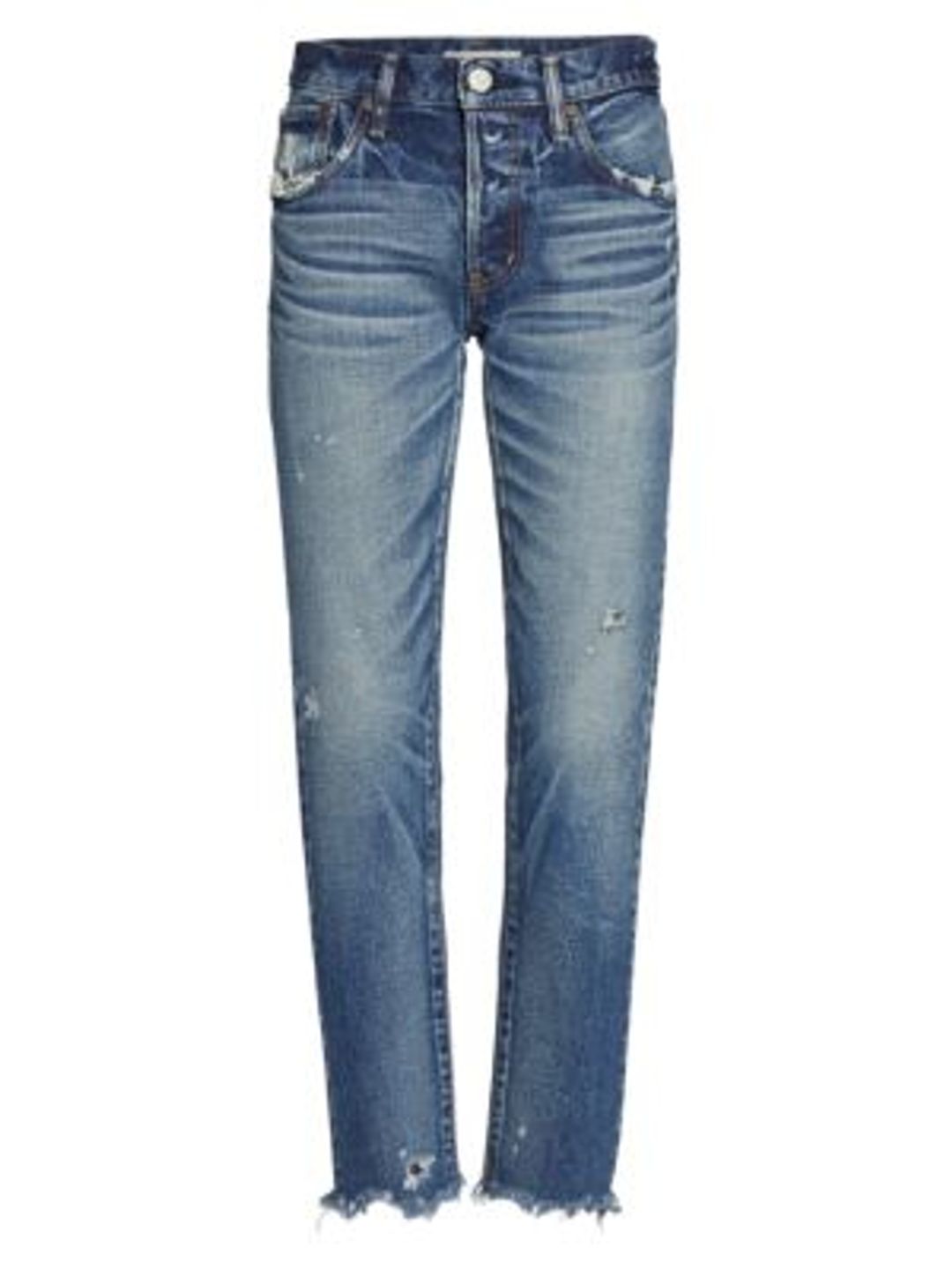 Keller Distressed Tapered Jeans #7