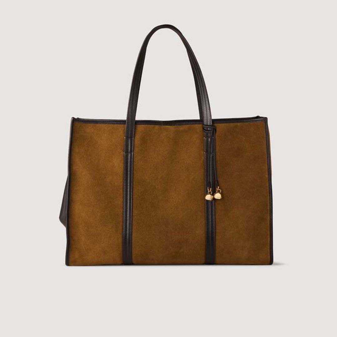 Suede tote bag