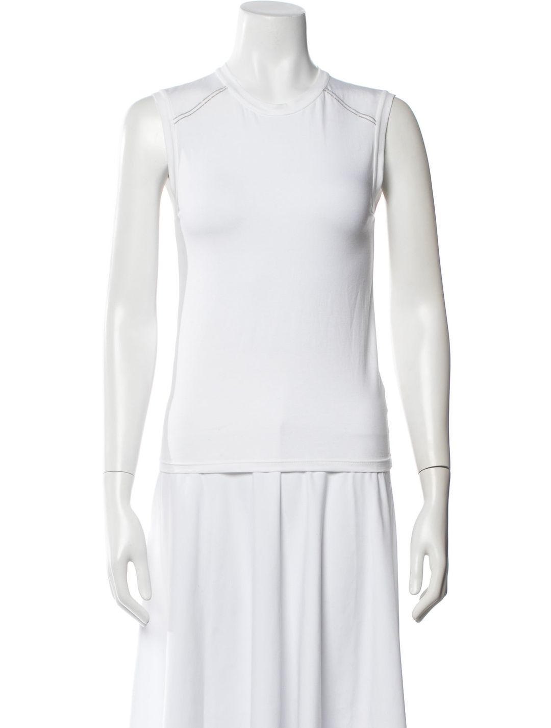 Brunello Cucinelli Crew Neck Sleeveless Top