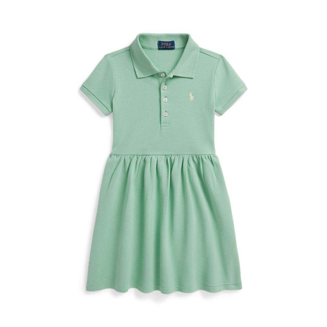 Stretch Mesh Polo Dress