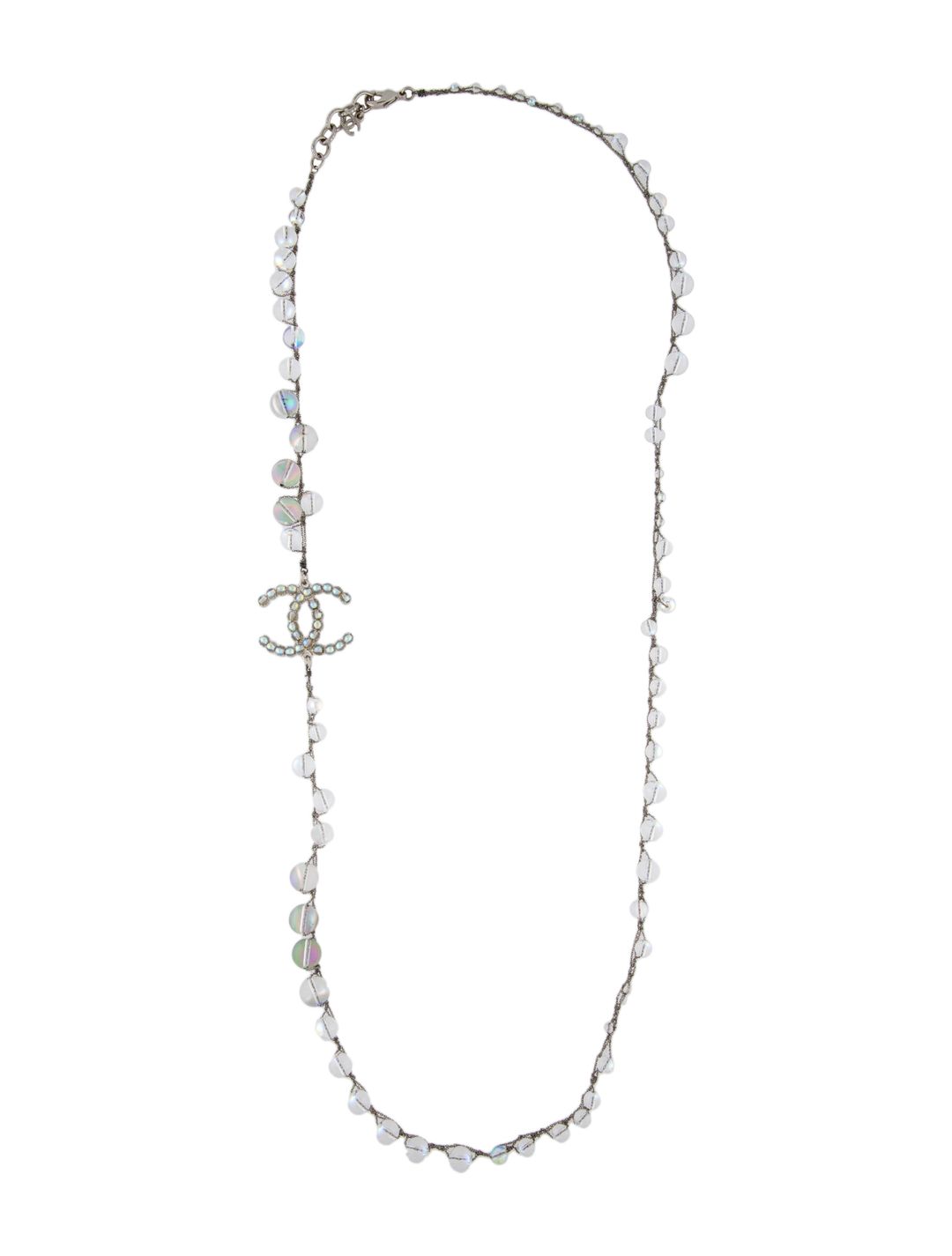 Chanel Iridescent CC Bead Strand Necklace