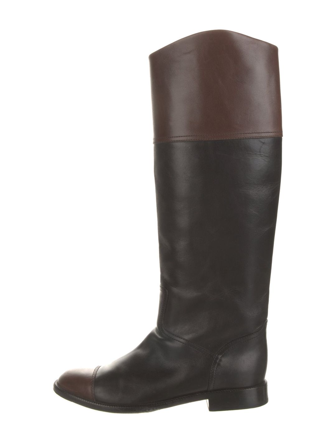 Chanel Interlocking CC Logo Calfskin Riding Boots