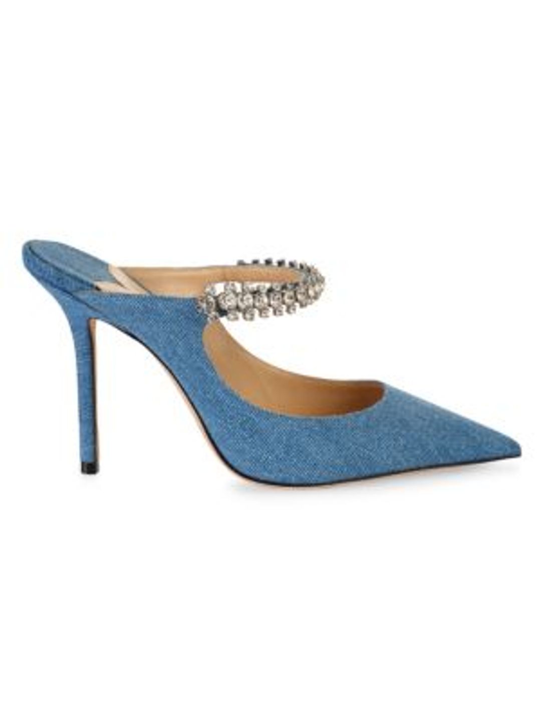 Bing 100 Embellished Denim Mules #3