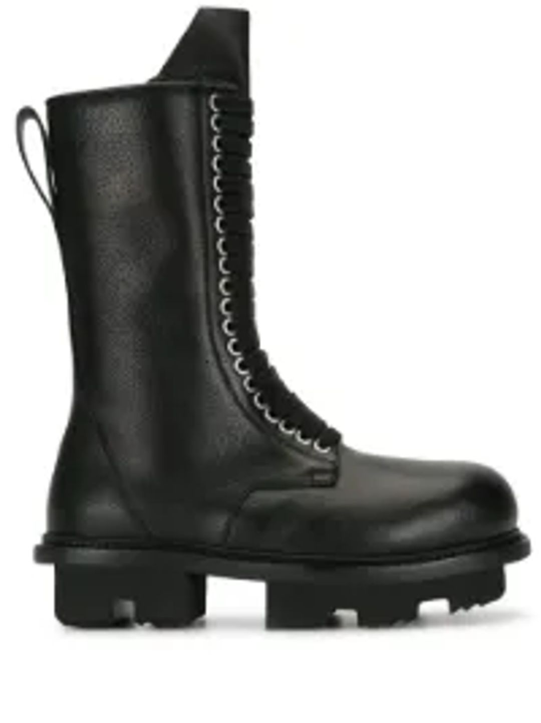 mid-calf lace-up boots