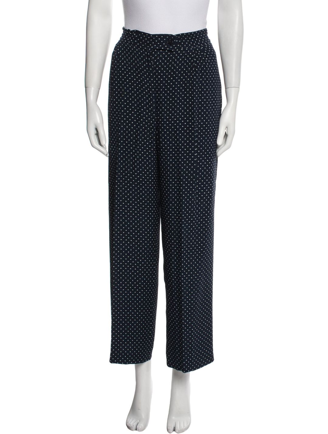 Polka Dot Print Wide Leg Pants