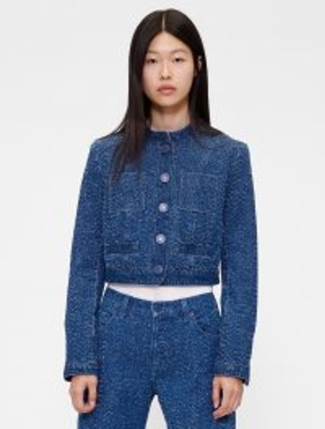 GapStudio Denim Tweed Crop Jacket