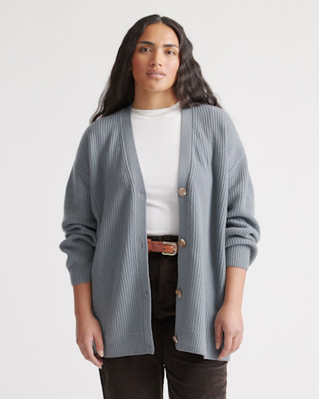 Mongolian Cashmere Oversized Boyfriend Cardigan Sweater #3