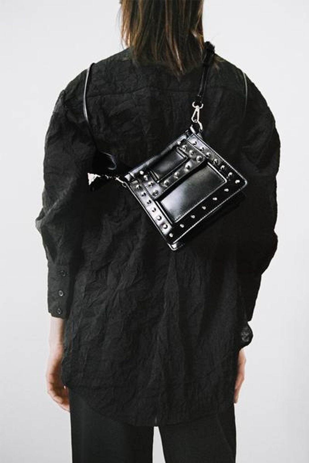 STUDDED MINI CITY BAG