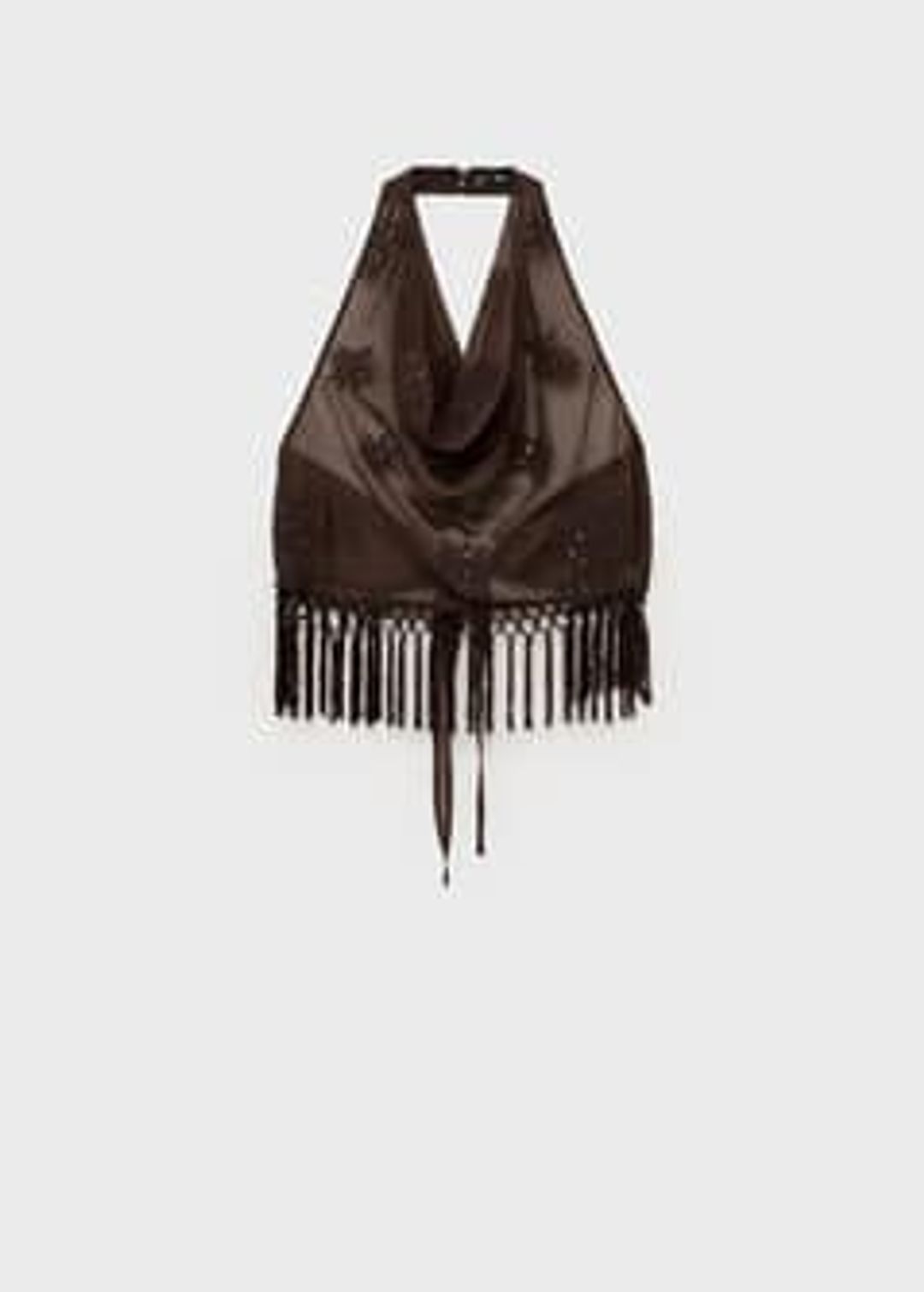 Fringed halter top