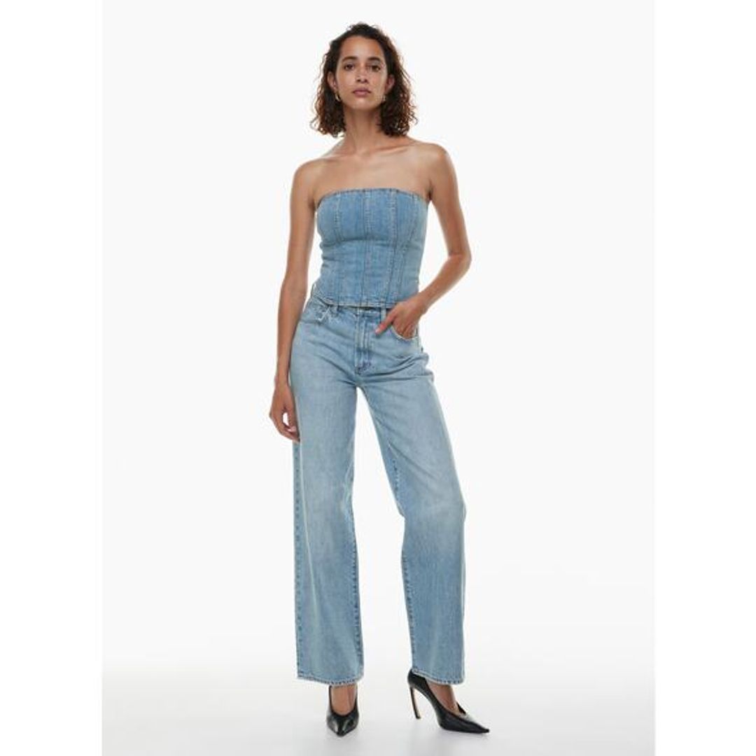 Denim Forum The Farrah Hi-Rise Wide Jean