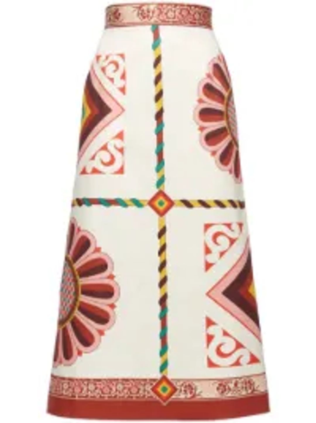 Placée-print flared skirt