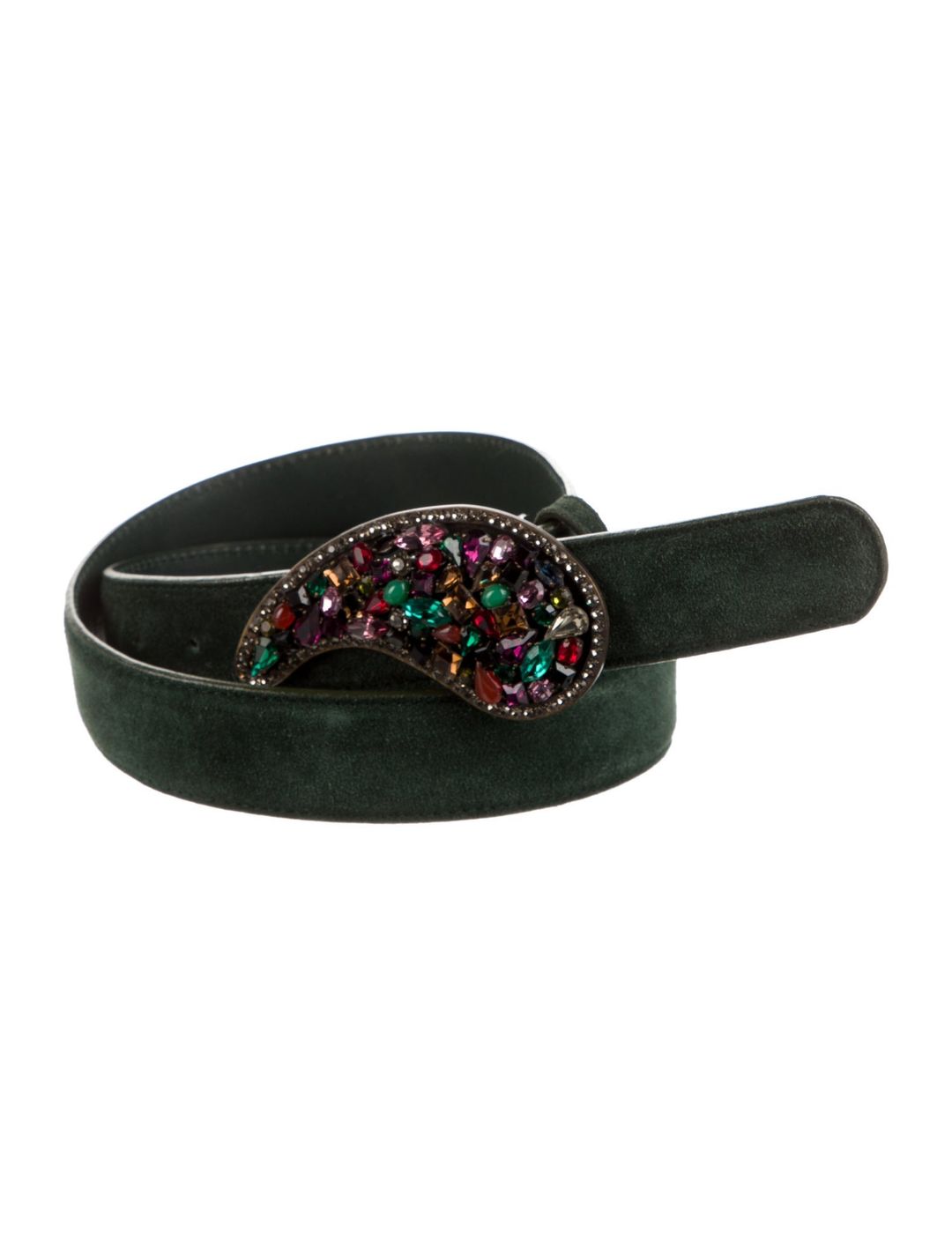 Suede Crystal Embellishments Belt