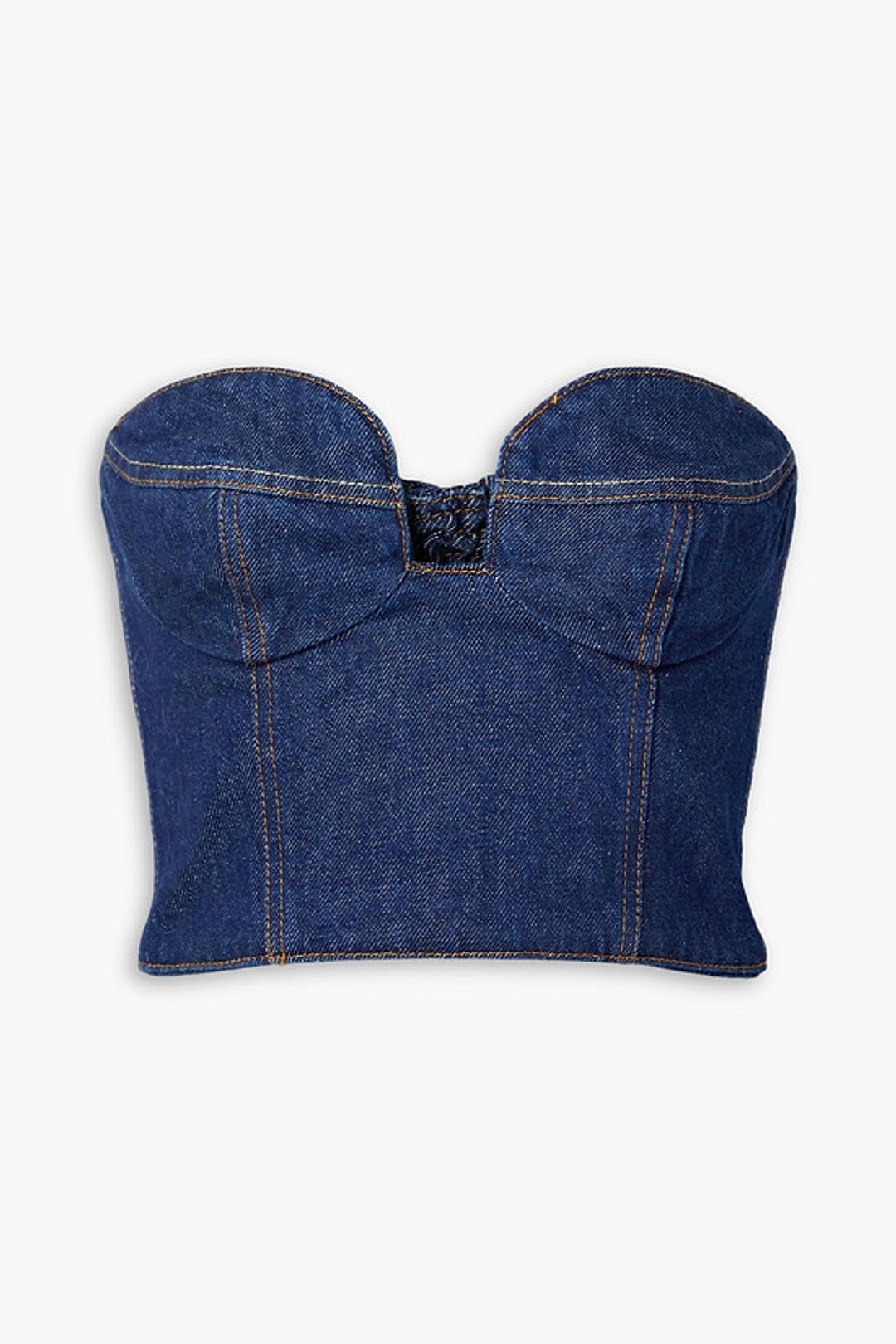 MAGDA BUTRYMStrapless cropped denim bustier top