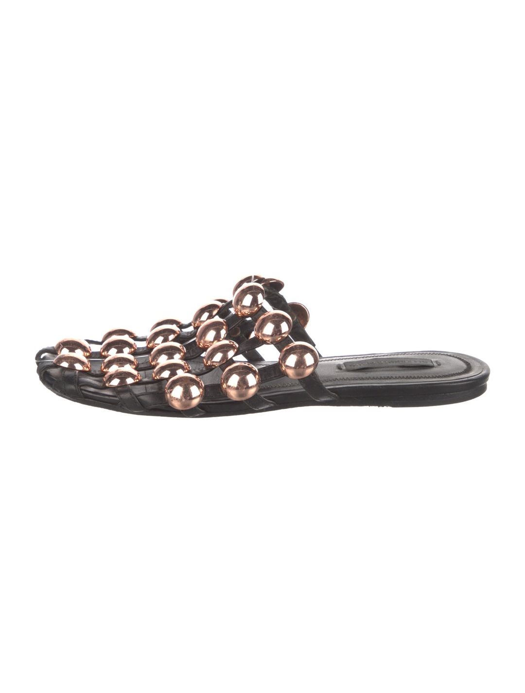 Alexander Wang Leather Studded Accents Mules