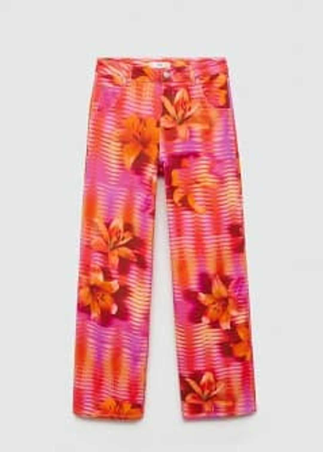 Printed wideleg jeans