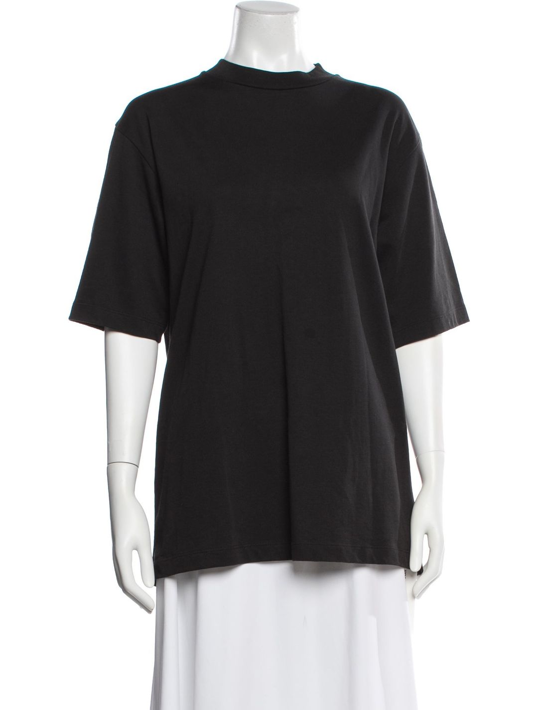 Tibi Mock Neck Short Sleeve Top