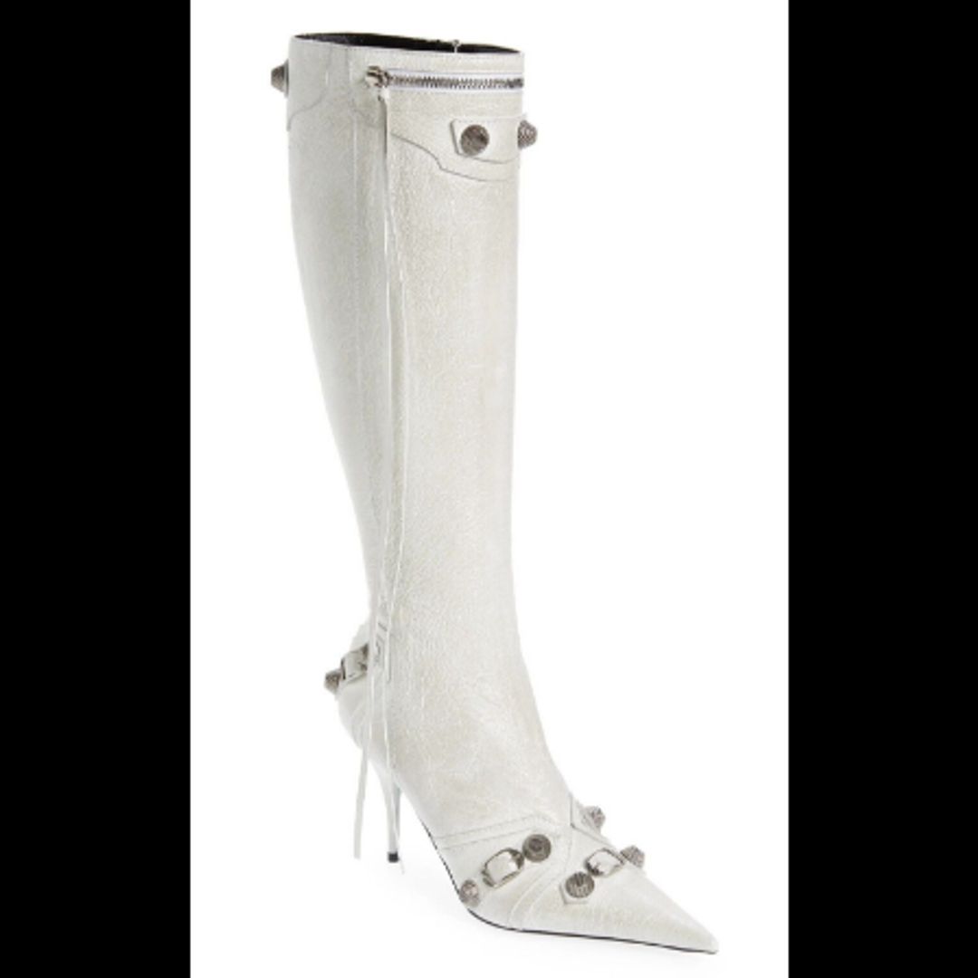 Balenciaga Women's Cagole Knee High Heel Boots #21
