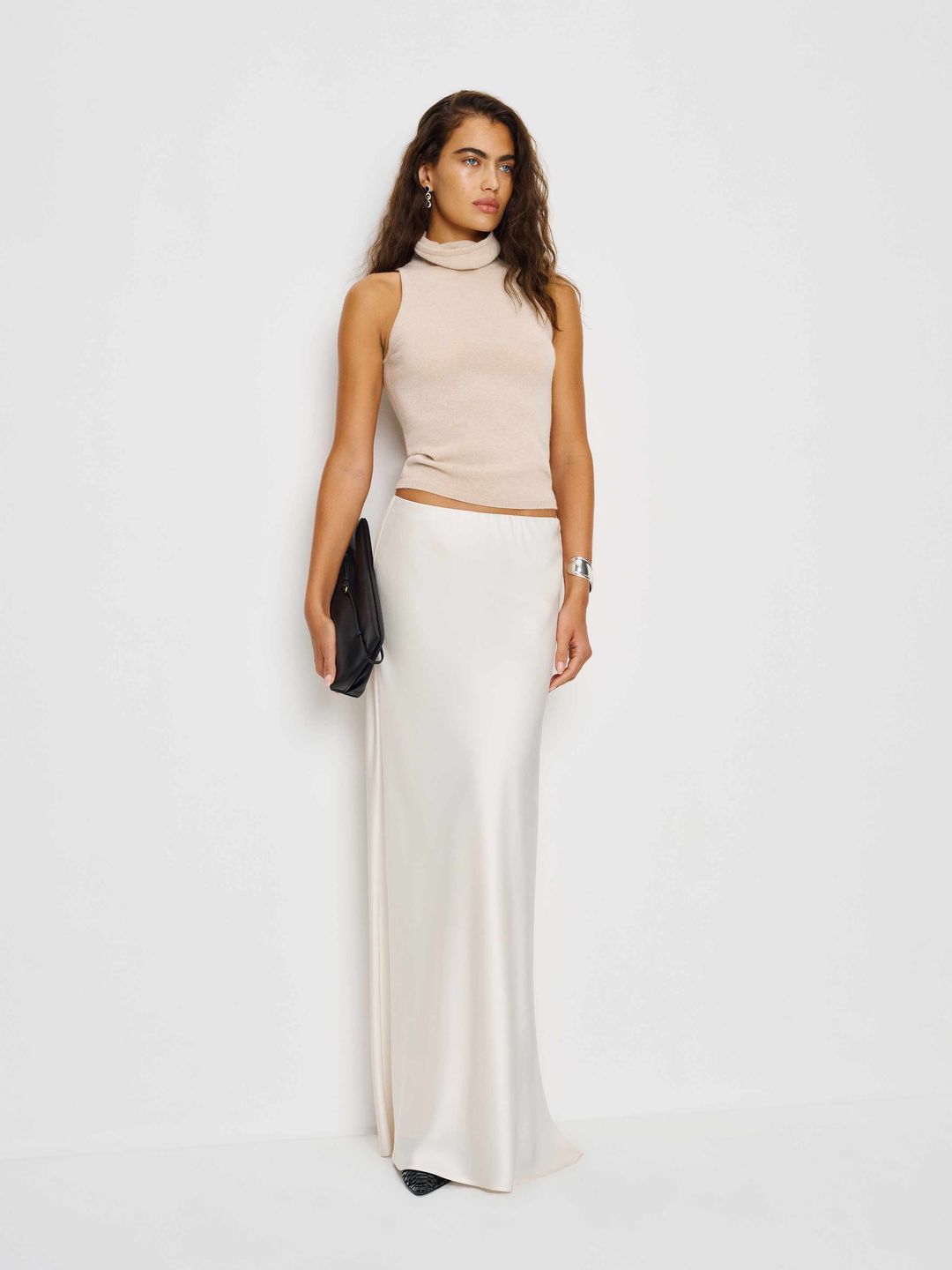 Marcy Cashmere Turtleneck Tank