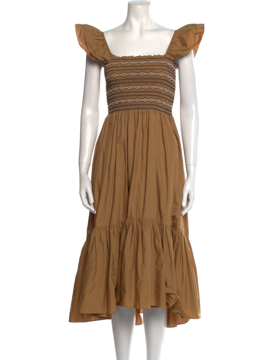 Cara Cara Square Neckline Midi Length Dress