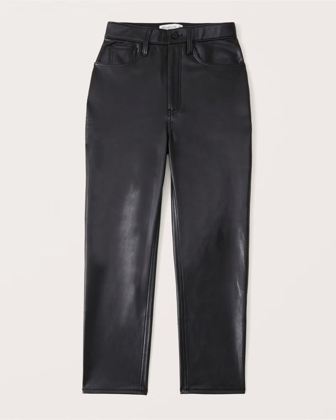 Curve Love Vegan Leather Ankle Straight Pants