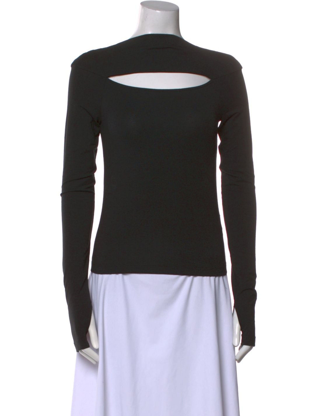 Bateau Neckline Long Sleeve Top