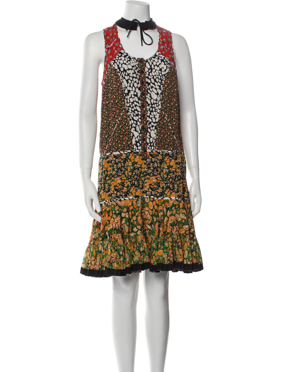 Silk Knee-Length Dress