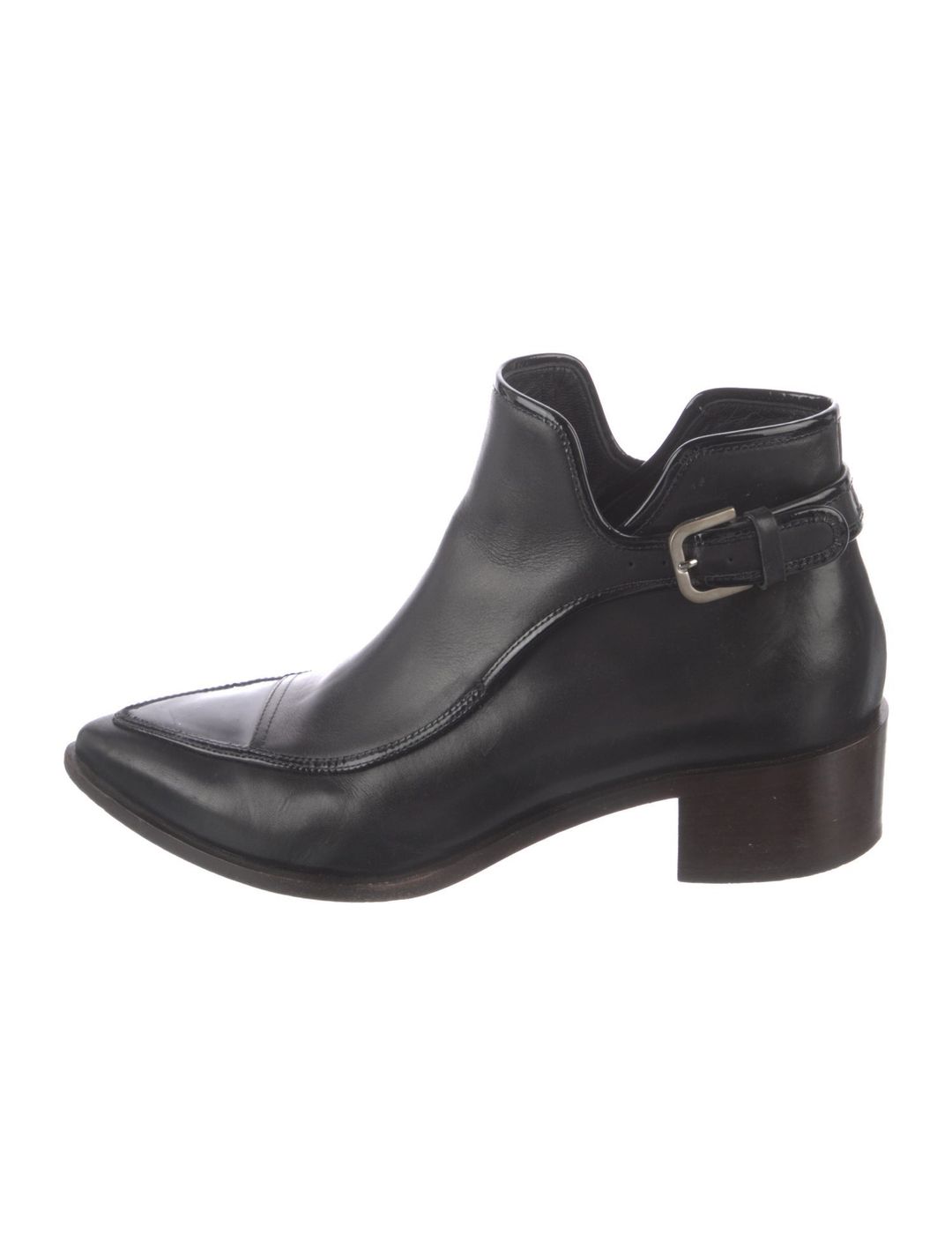 Interlocking CC Logo Calfskin Moto Boots